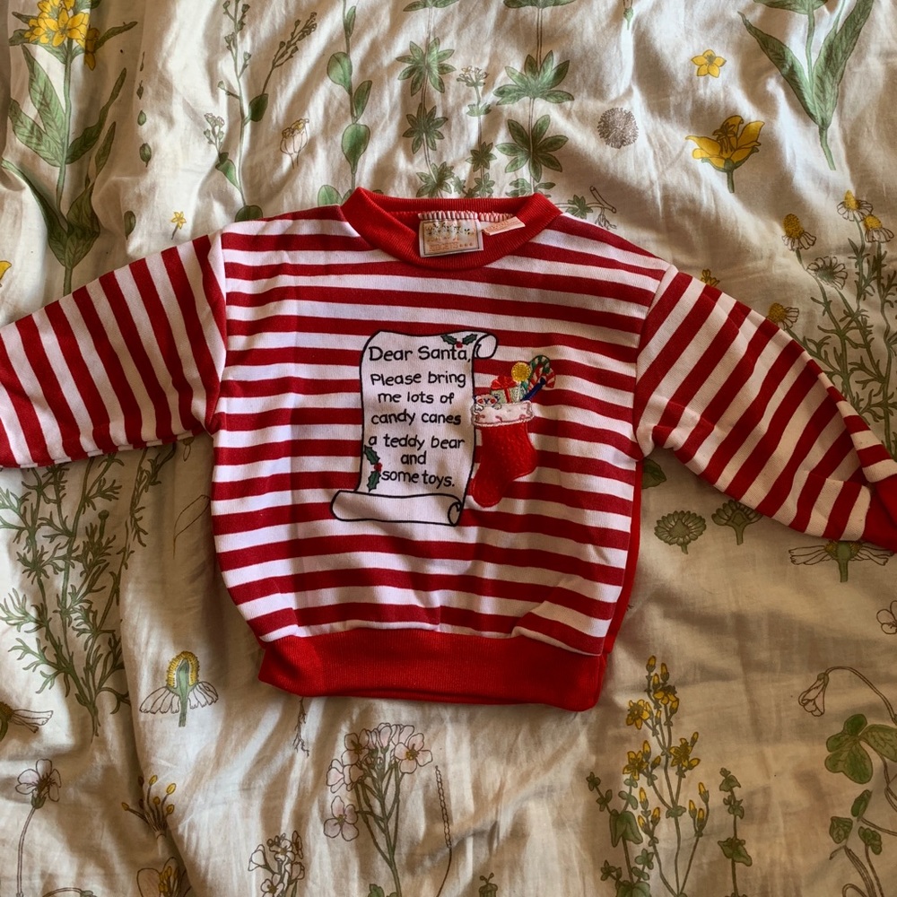 Vintage Christmas sweater 24m letter to Santa